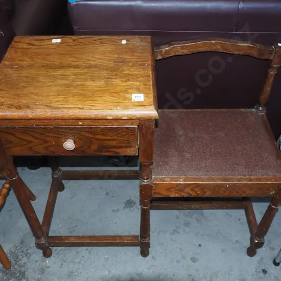 restorer's oak telephone table