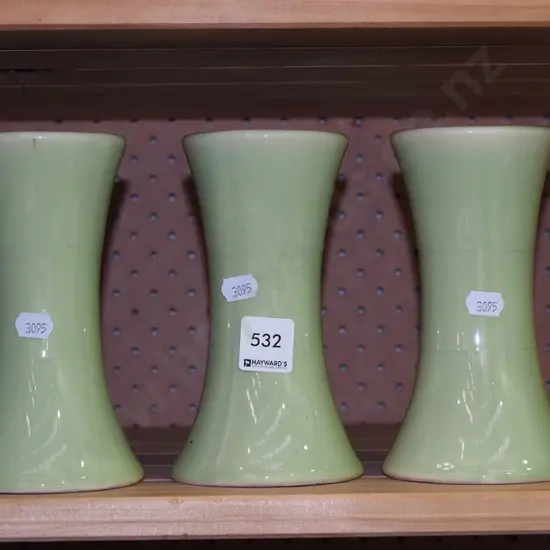 3x Dunedin Horticultural Society vases H-160