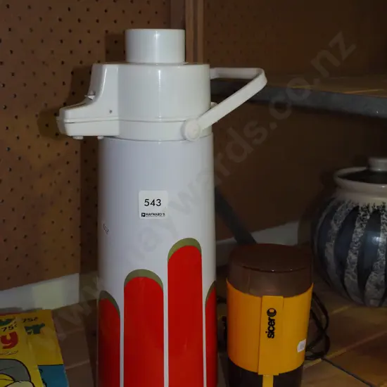 retro thermos, hand held nut grinder