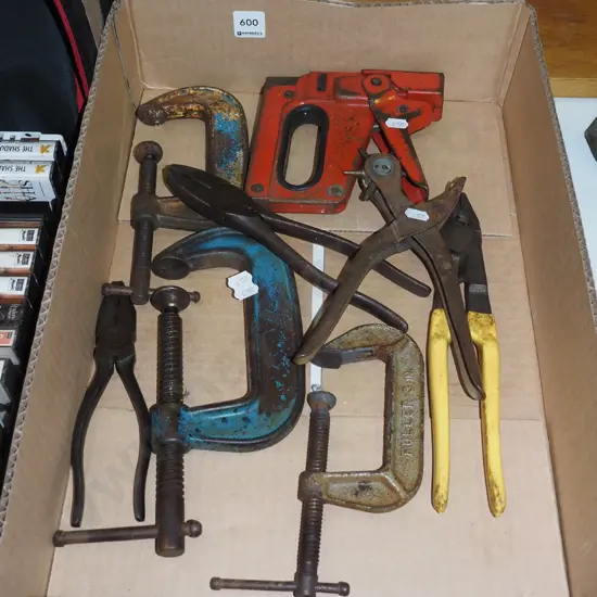 box; staple gun, G clamp, pliers etc