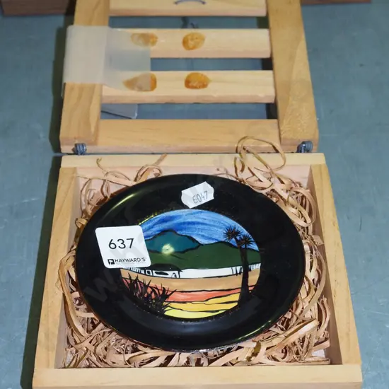 Helen Keen hand painted pin dish in presentation box