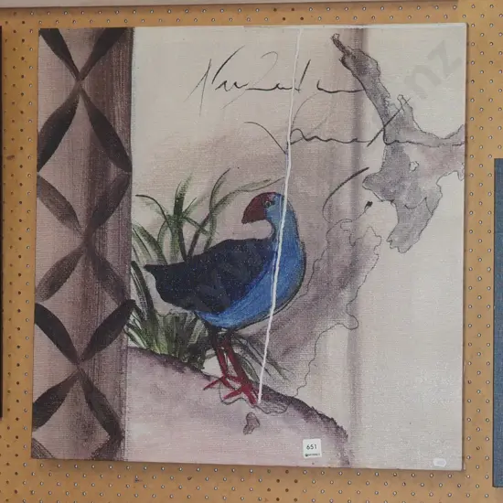 print on boxed canvas - pukeko