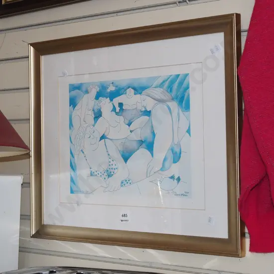 framed Shona McLean print - sweeties at the spa