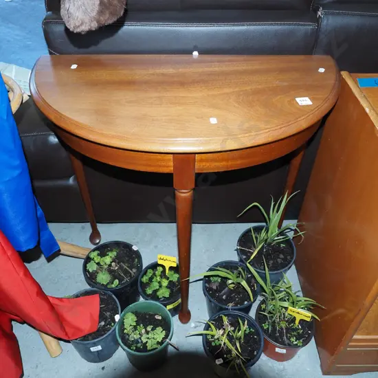 half round hall table