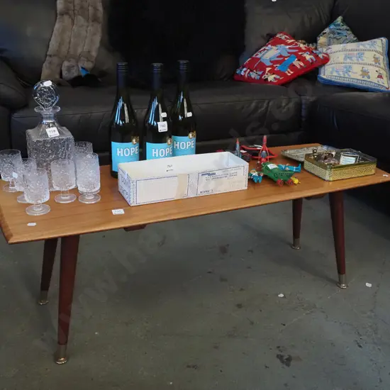 mid century mahogany coffee table