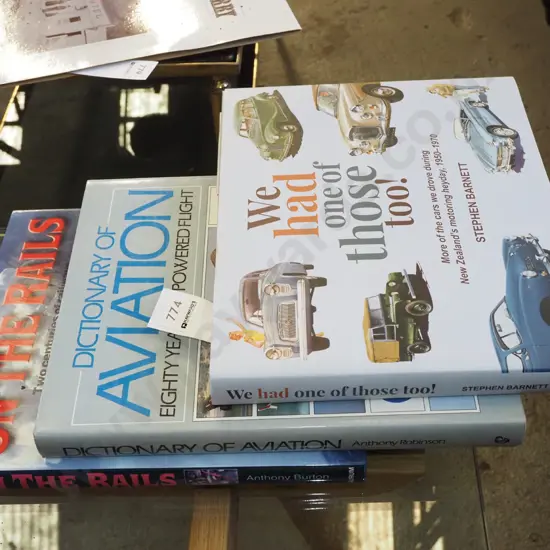 3x railway, car, aviation coffee table books