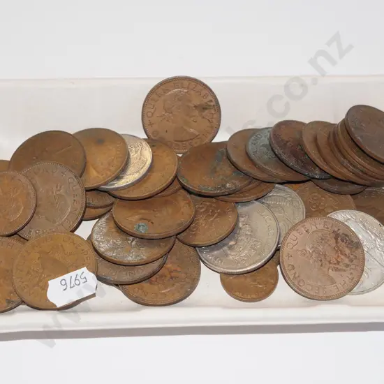 tray of coins