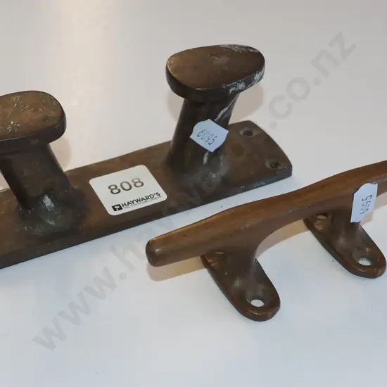 2x brass boat cleats