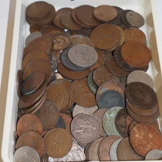 tray of coins