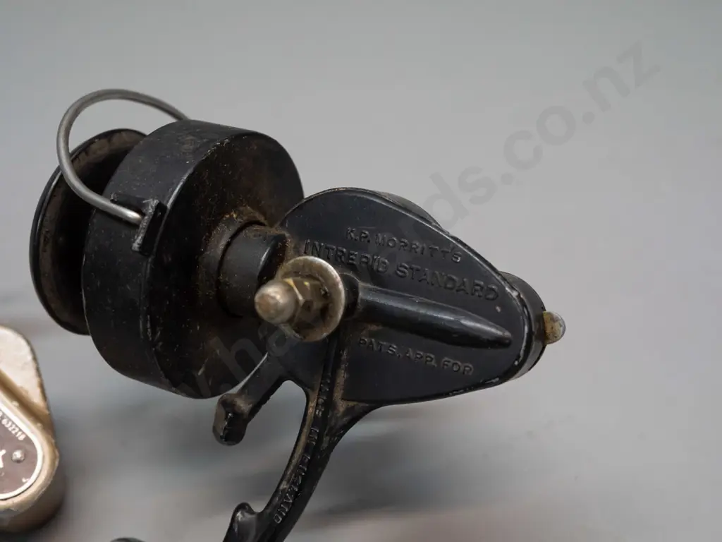 4 fishing spinning reels - Ambidex, Salmo Switzerland, Morritts and Mitchell - overall wear and some damage Image 1++