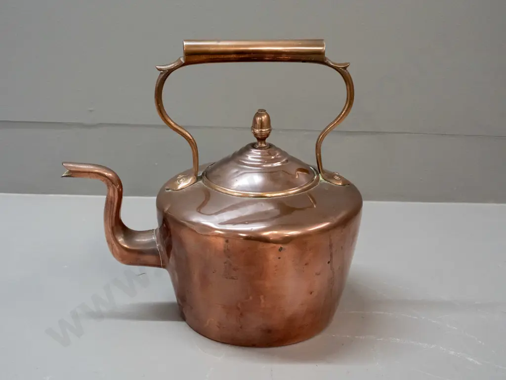 copper plated kettle - corrosion inside and overall denting H-280 W-300 Image 1++