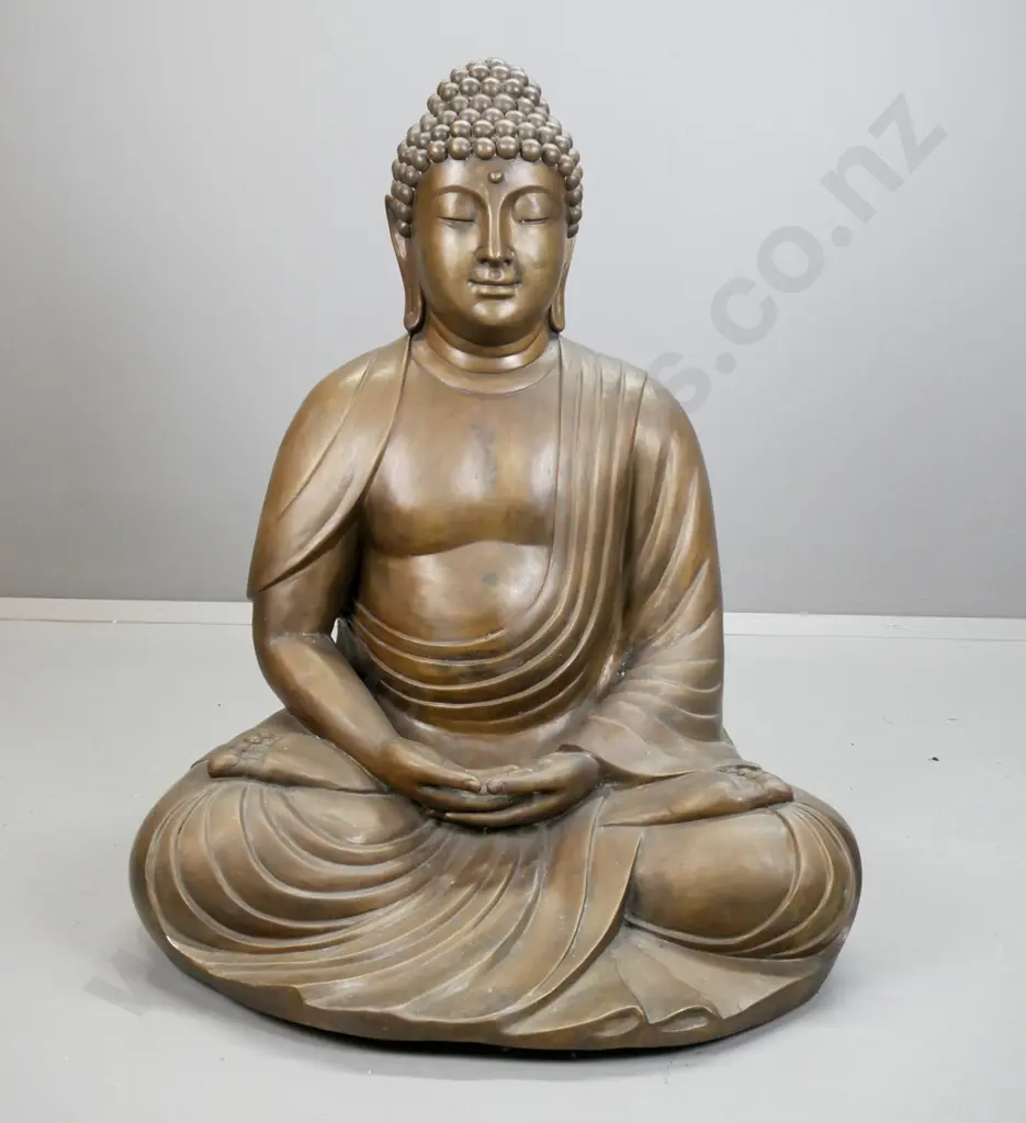 vintage large cast bronze Japanese seated Buddha H-1060 W-820 D-650 Image 1++
