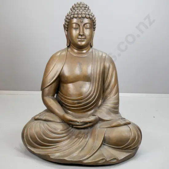vintage large cast bronze Japanese seated Buddha H-1060 W-820 D-650