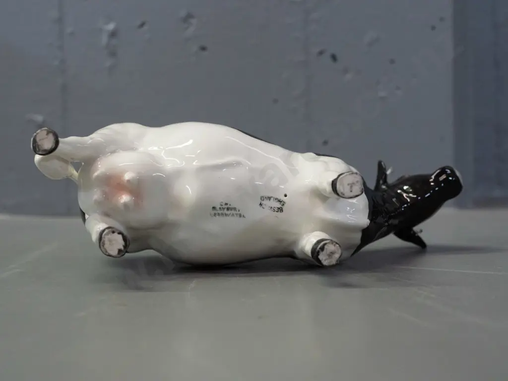 Beswick black and white cow figure, marked Claybury Leegwater H-120 L-185 Image 1++