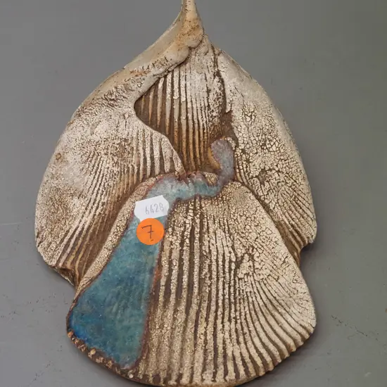 Lindsay Bedogni studio pottery sitting dove figure with mark on underside H-110 L-200