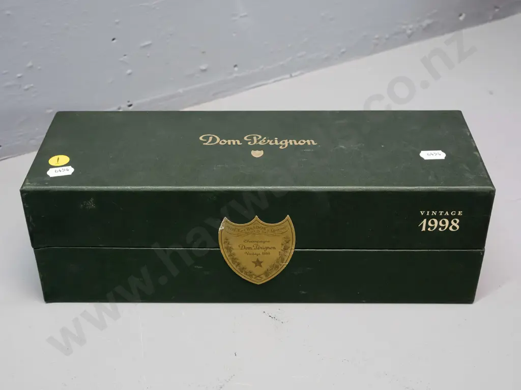 bottle of Dom Perignon champagne 1998, 750ml, in presentation box with booklet - label on box loose but bottle Image 1++