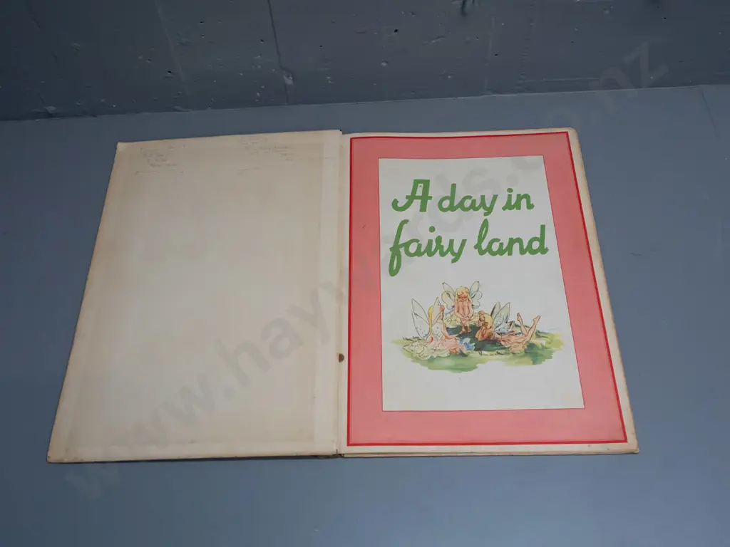 vintage large format children's picture book - A Day in Fairyland - printed in Sweden for Ranborn Corp, Little Neck NY - Image 1++