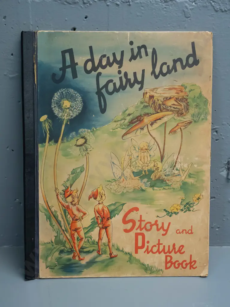 vintage large format children's picture book - A Day in Fairyland - printed in Sweden for Ranborn Corp, Little Neck NY - Image 1++