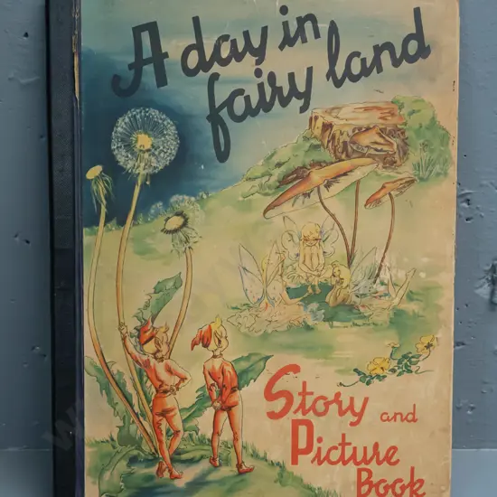 vintage large format children's picture book - A Day in Fairyland - printed in Sweden for Ranborn Corp, Little Neck NY -