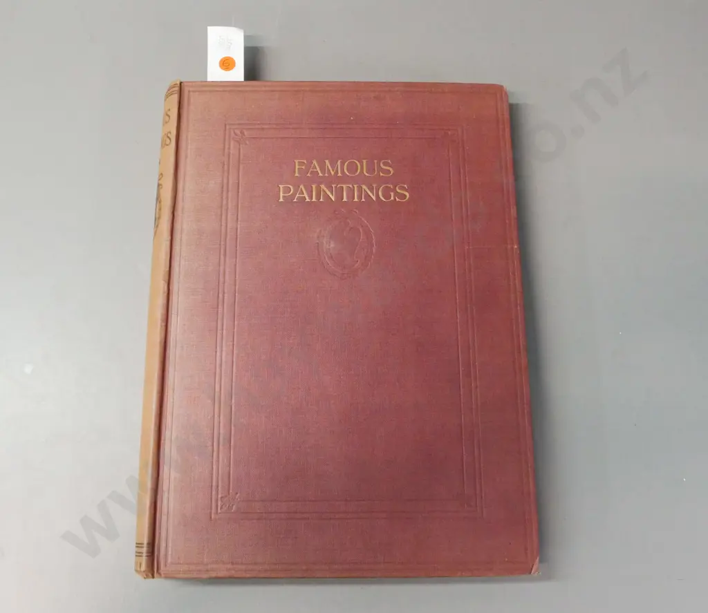 Book 'Famous Paintings' Cassell & Co., fading and folding of edges to cover, some foxing inside Image 1++