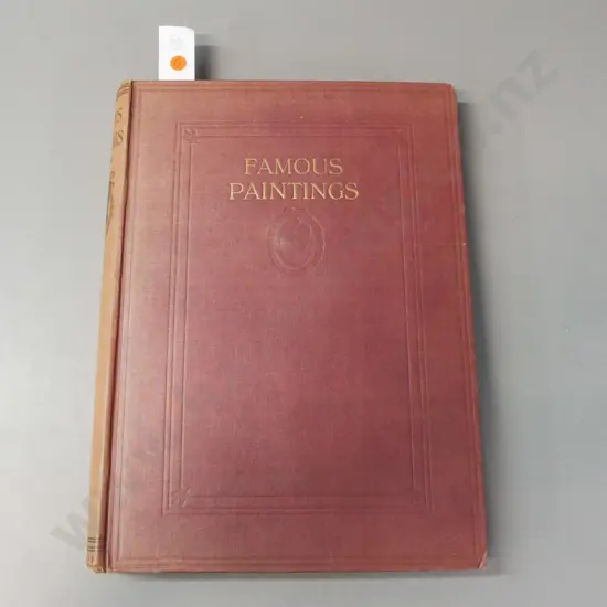 Book 'Famous Paintings' Cassell & Co., fading and folding of edges to cover, some foxing inside