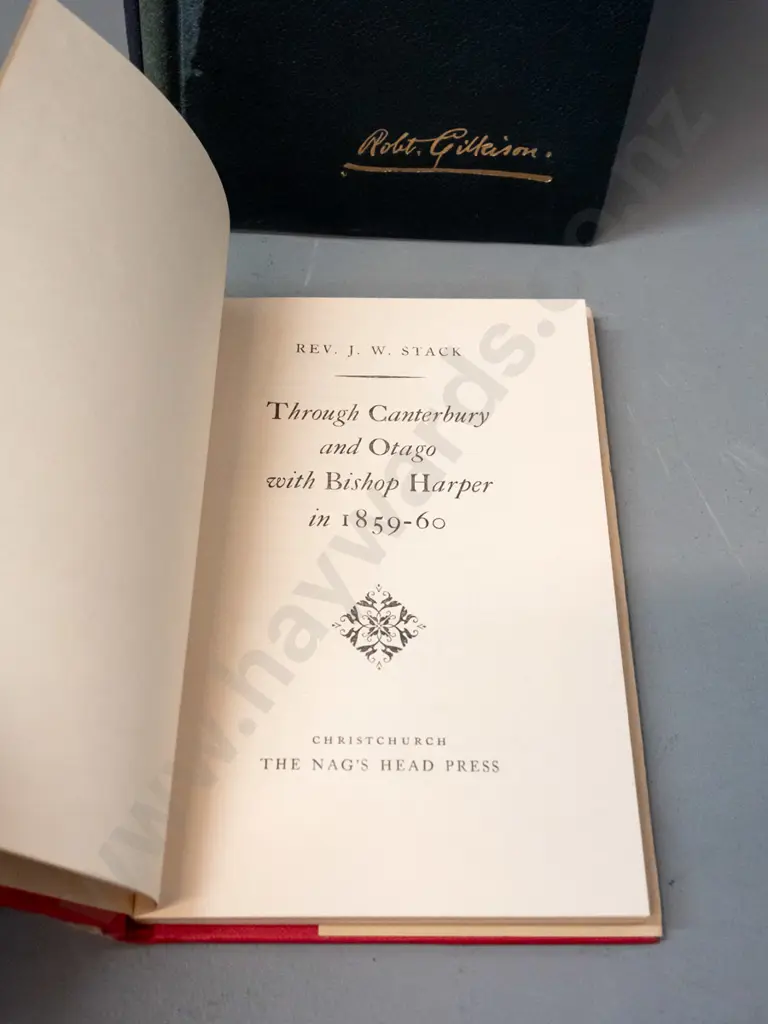 6 New Zealand books - Herries Beattie, Gilkin, other Otago and Canterbury subjects - some staining and musty smell Image 1++