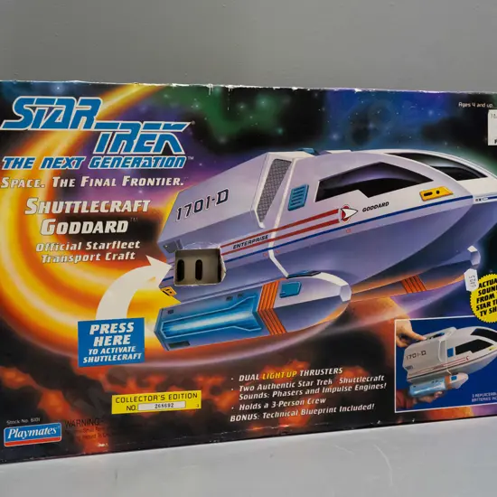 1992 Playmate Toys Star Trek Next Generation Collector's Edition Shuttle Craft Goddard in original box - minor wear to
