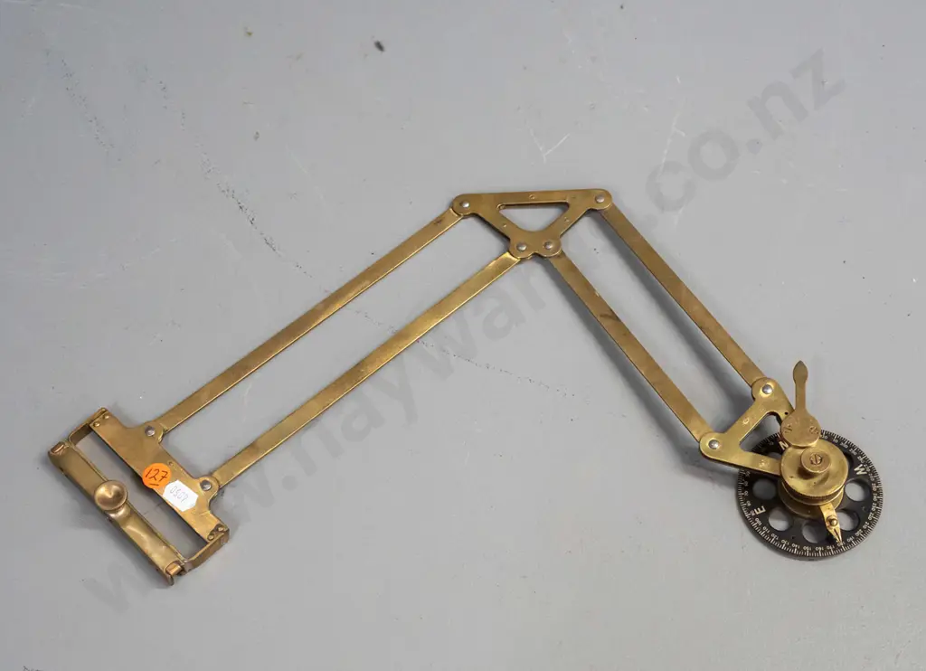 vintage brass articulated chart / map plotter, may be missing parts - L-500 extended Image 1++