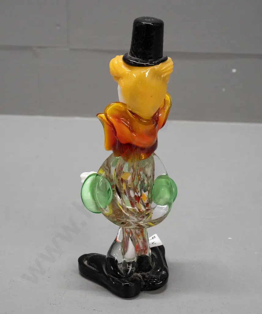 Murano glass clown - has a few chips/damage to hair and nose area H-230 Image 1++