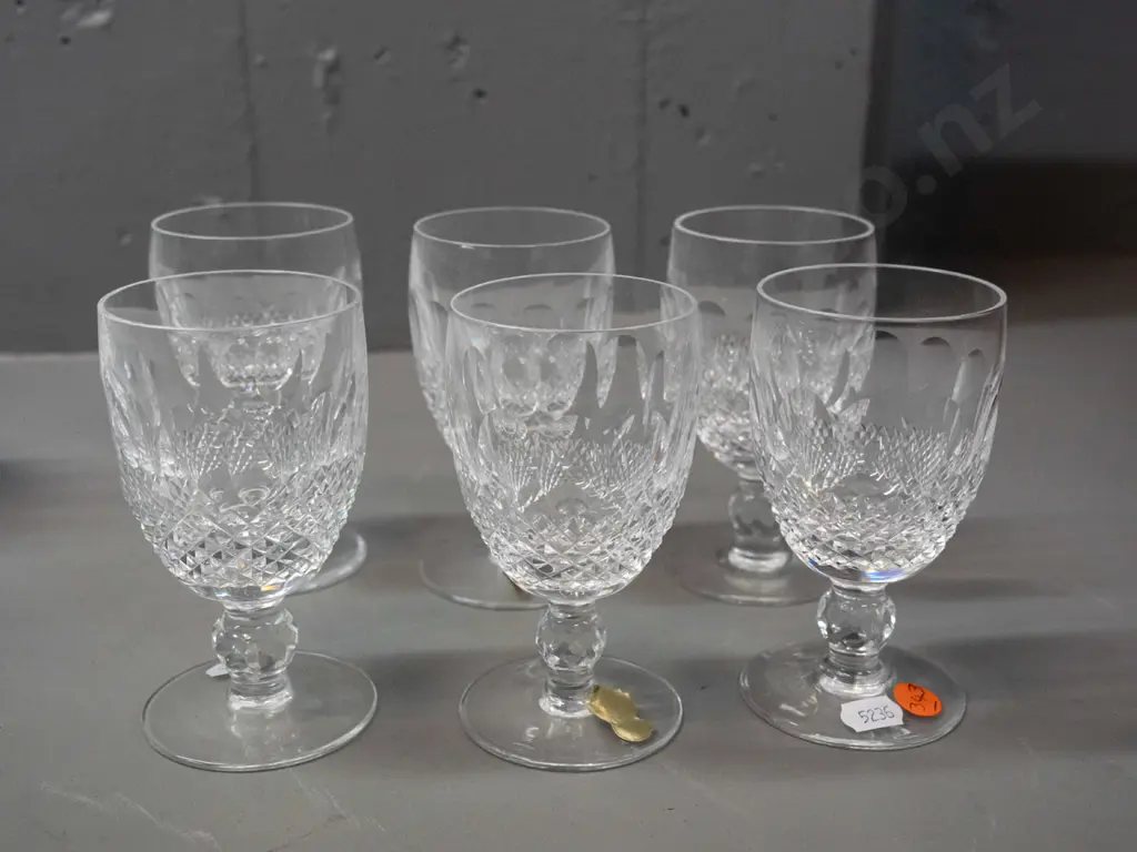 6 Waterford crystal wine glasses H-120 Image 1++