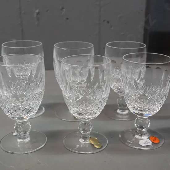 6 Waterford crystal wine glasses H-120