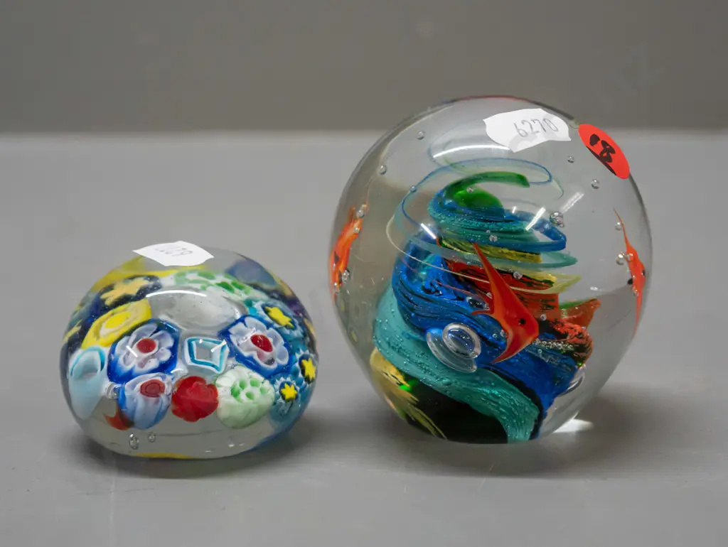 2x Murano glass paper weights Largest H80 Image 1++