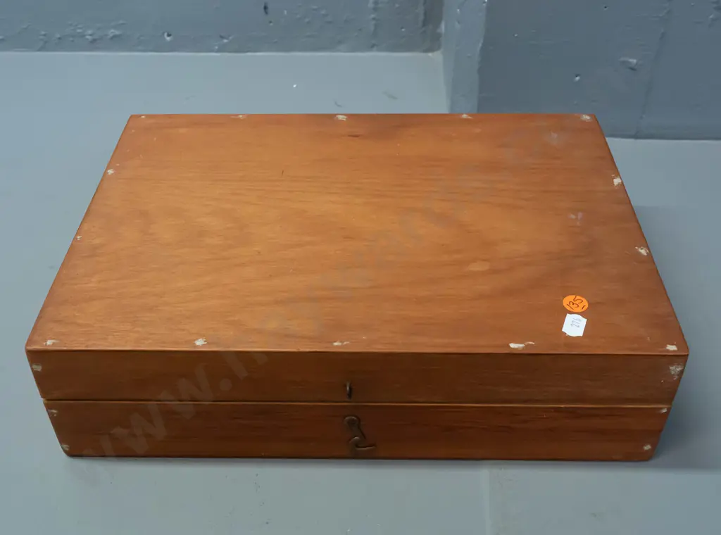 wood case full of butterfly and moth specimens pinned to polystyrene - some w/ age wear or deterioration. Case H-100 Image 1++
