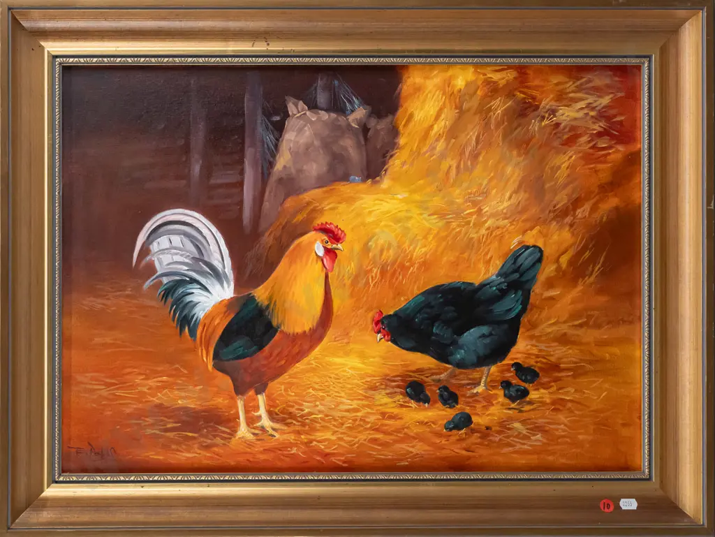 E Papps - framed oil on board "The Barn Series" H410 W590 Image 1++