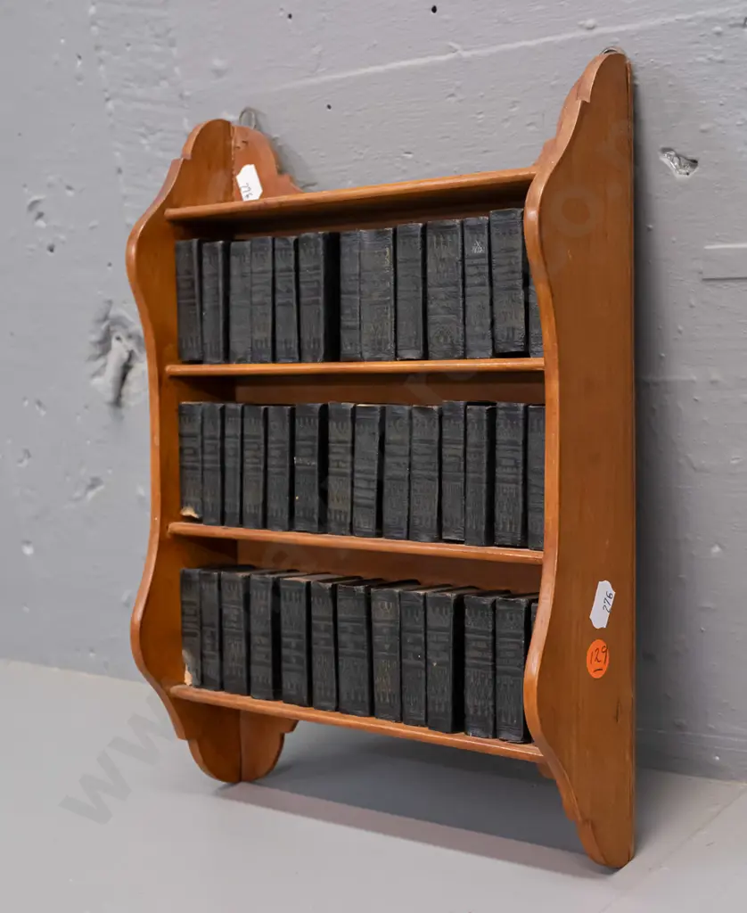 set of miniature books - Shakespeare's plays, abridged editions, published Allied Newspapers Ltd London, with wall Image 1++