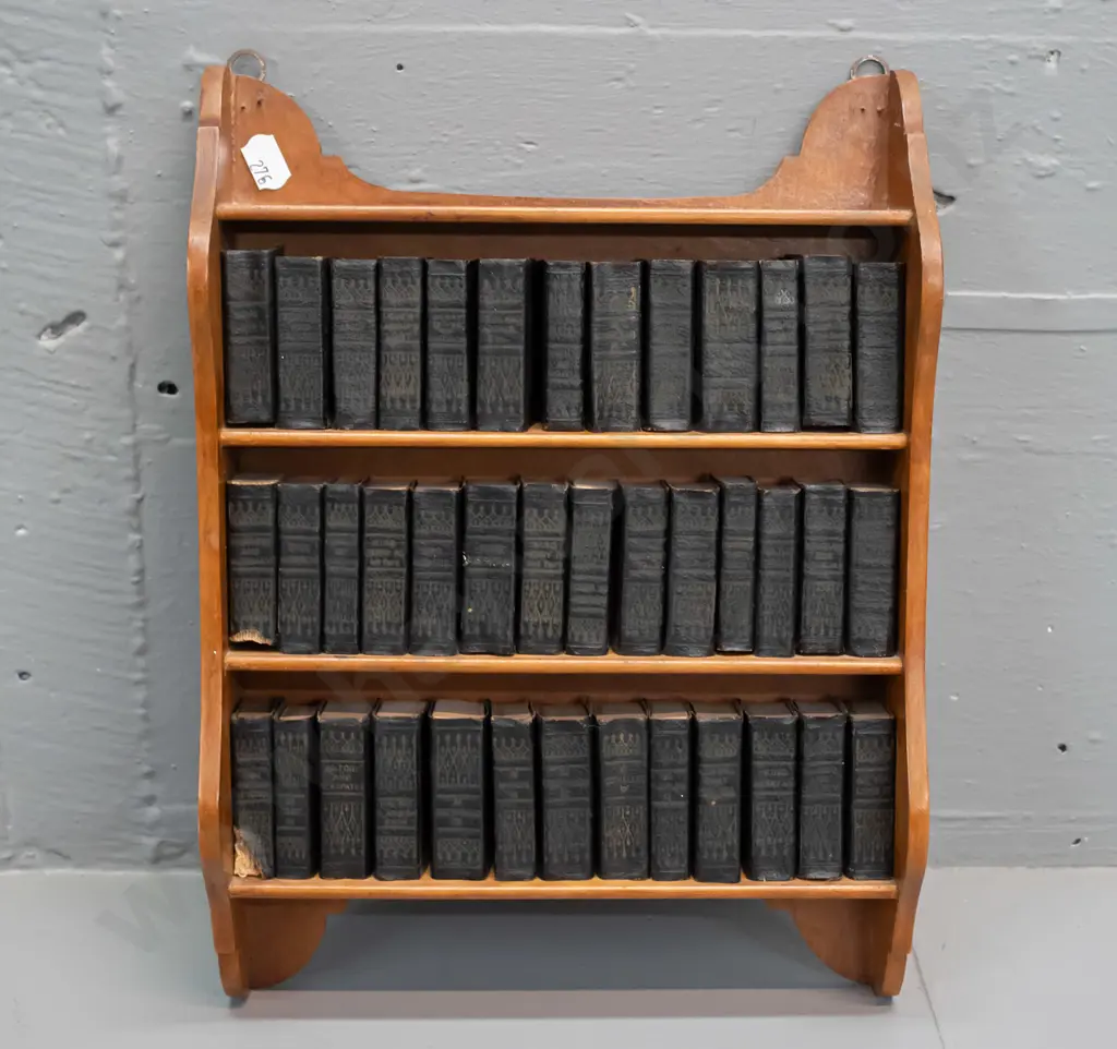 set of miniature books - Shakespeare's plays, abridged editions, published Allied Newspapers Ltd London, with wall Image 1++