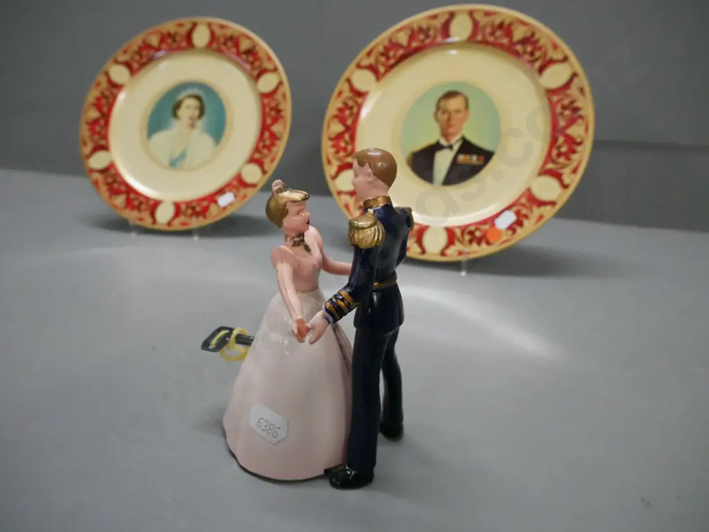 3x Royal Memorabilia. Portland Ware England, 2x Tolle Ware Duke of Edinburgh & Queen Elizabeth II plates, Image 1++