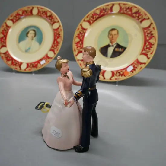 3x Royal Memorabilia. Portland Ware England, 2x Tolle Ware Duke of Edinburgh & Queen Elizabeth II plates,