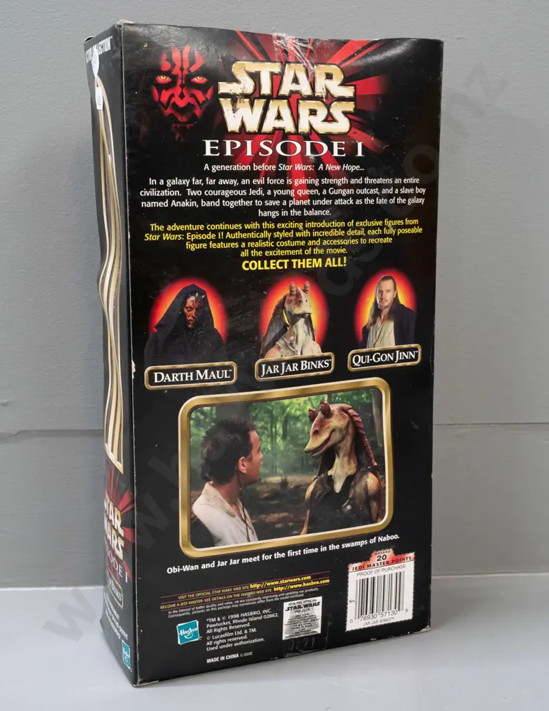 Hasbro 1998 Star Wars Episode One Jar Jar Binks figure in original sealed box - some denting to box H-340 W-180 D-90 Image 1++