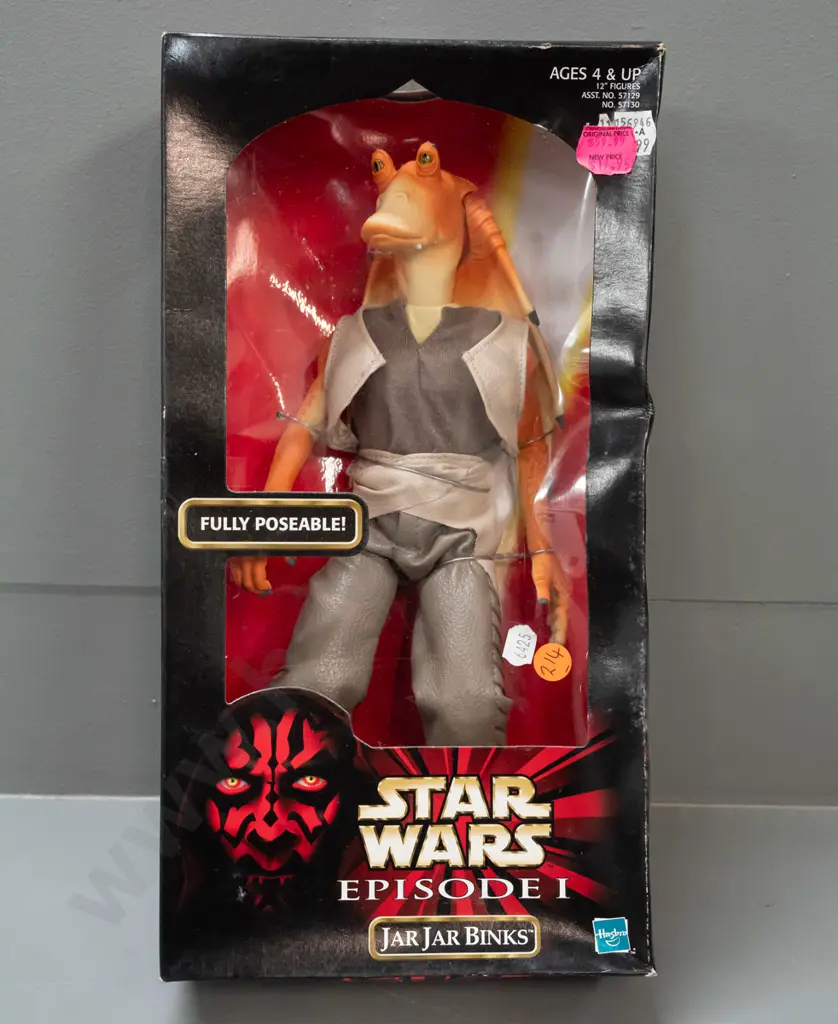 Hasbro 1998 Star Wars Episode One Jar Jar Binks figure in original sealed box - some denting to box H-340 W-180 D-90 Image 1++