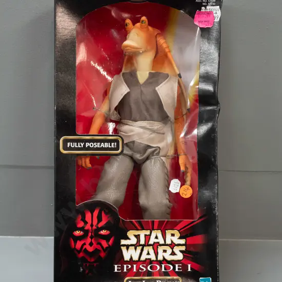 Hasbro 1998 Star Wars Episode One Jar Jar Binks figure in original sealed box - some denting to box H-340 W-180 D-90