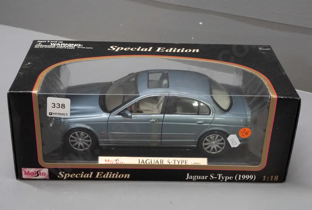 Maisto 1:18 scale die-cast model Jaguar in original boxes - 1999 S-type Image 1++