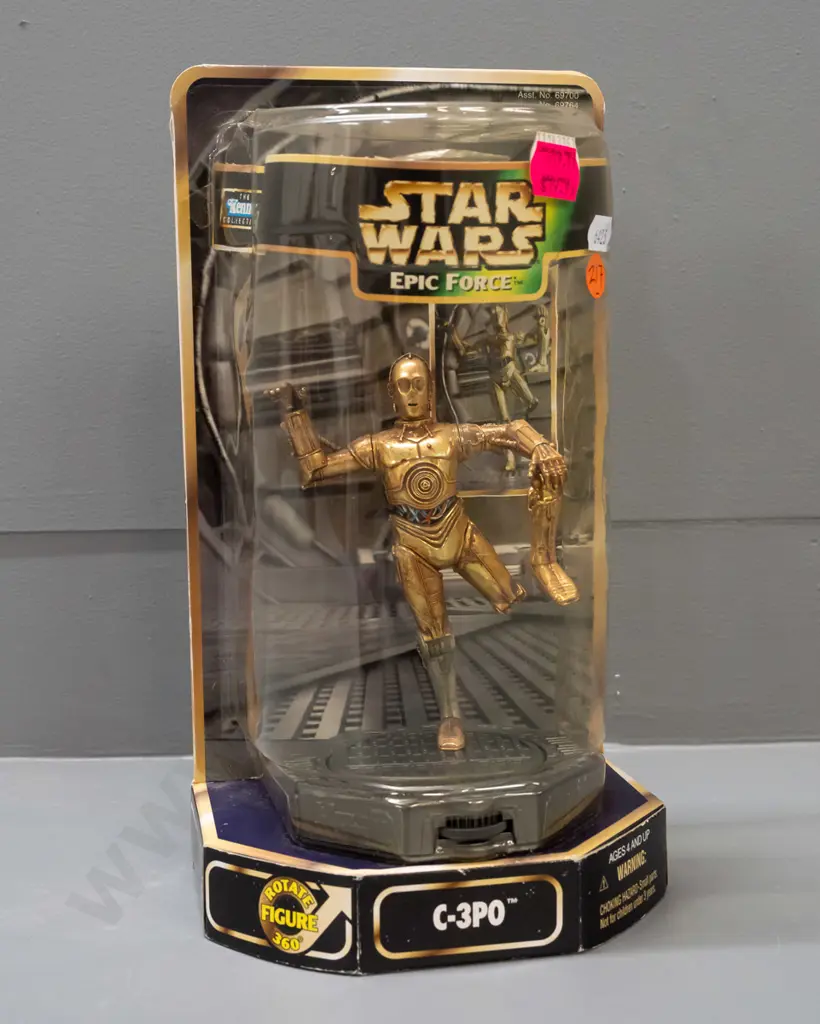 1997 Kenner / Hasbro Star Wars Epic Force C-3PO figure in original packaging - small tear to back of card, dents to Image 1++