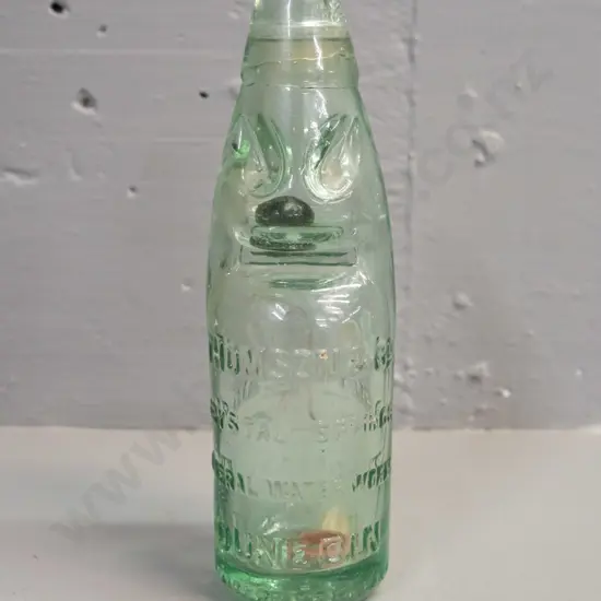 Thomson & Co Dunedin codd / marble bottle with green marble, base marked 1898 - chip to mouth H-190