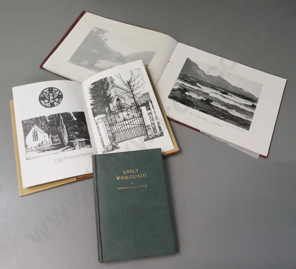 3x Otago-related books: Lake Wakatipu & District, Louis Hotop, softcover. Early Waikouaiti Donald Malloch softcover; Image 1++