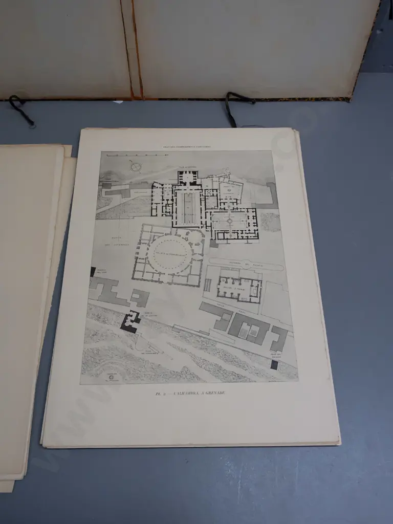 circa 1910 vintage large format folio - G. Gromort / August Vincent editor - architectural and garden plans of European Image 1++