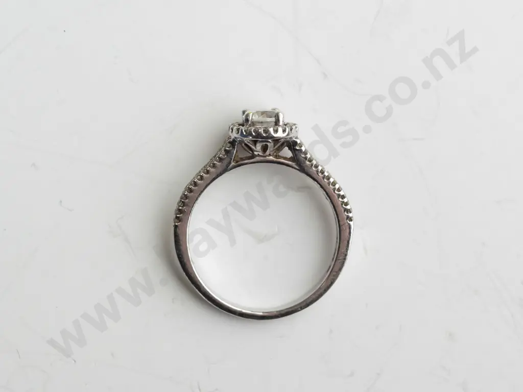 silver cz dress ring Image 1++