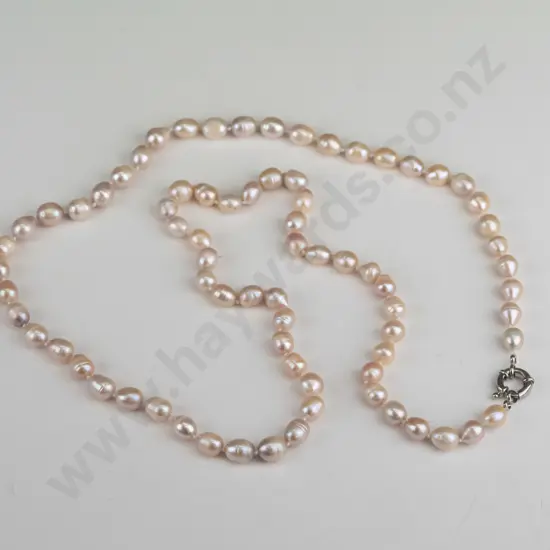 long light pink necklace