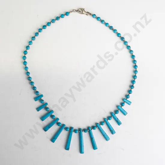 turquoise necklace clasp stamped 925
