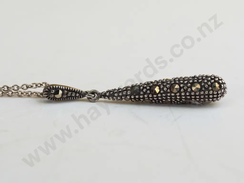 silver diamante pendant stamped 925 Image 1++